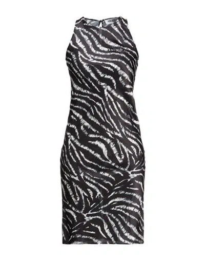 Attico The  Woman Midi Dress Black Size 4 Viscose, Silk, Elastane