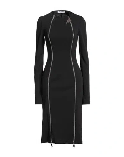 ATTICO THE ATTICO WOMAN MIDI DRESS BLACK SIZE 6 POLYESTER