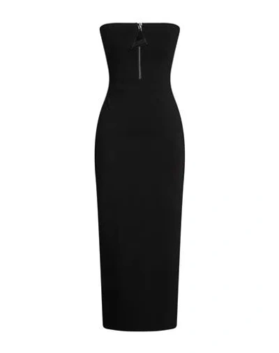 Attico The  Woman Midi Dress Black Size 6 Viscose, Polyamide, Elastane