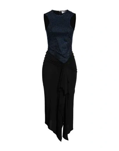 Attico The  Woman Midi Dress Blue Size 4 Rayon, Polyamide, Elastane, Acetate