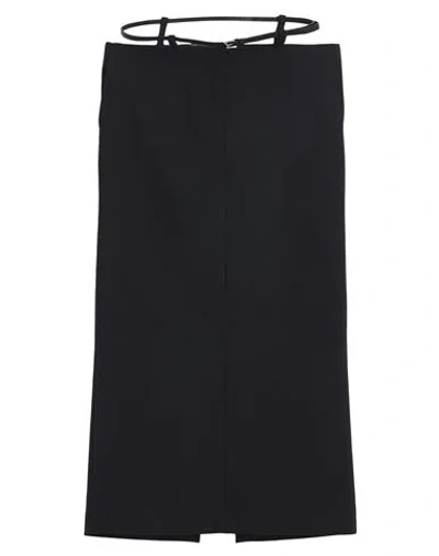 ATTICO THE ATTICO WOMAN MIDI SKIRT BLACK SIZE 6 POLYESTER, ELASTANE