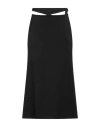 Attico Cutout Midi Skirt In Black