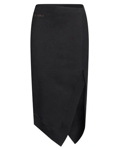 Attico The  Woman Midi Skirt Charcoal Size 4 Cotton In Gray
