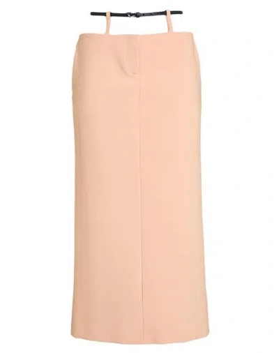 Attico The  Woman Midi Skirt Sand Size 6 Polyester, Elastane