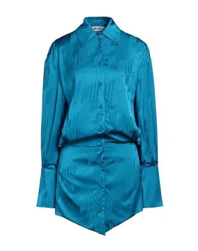 Attico The  Woman Mini Dress Azure Size 2 Viscose, Polyester In Blue