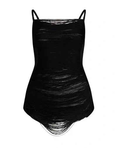Attico The  Woman Mini Dress Black Size 0 Viscose, Polyamide