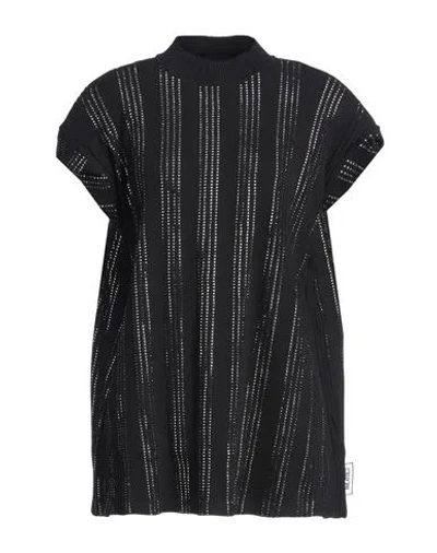 Attico The  Woman Mini Dress Black Size 4 Cotton