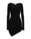 ATTICO THE ATTICO WOMAN MINI DRESS BLACK SIZE 8 VISCOSE, POLYESTER