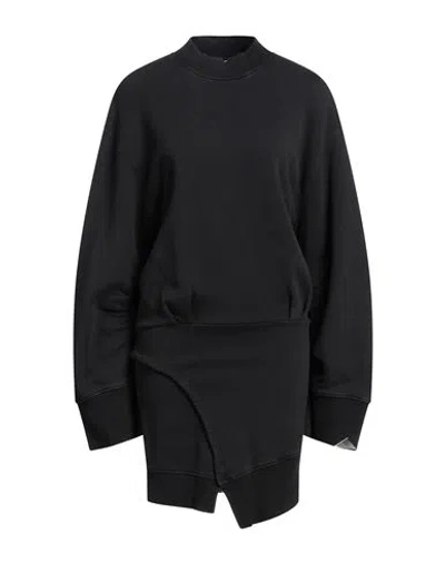 Attico The  Woman Mini Dress Black Size 6 Cotton, Elastane In Black