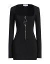 Attico Mini Dress With Deep V-neck In Black