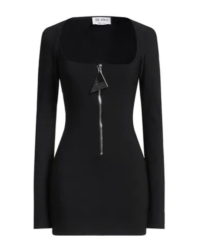 ATTICO THE ATTICO WOMAN MINI DRESS BLACK SIZE 6 POLYESTER, ELASTANE, POLYAMIDE