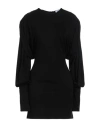 Attico The  Woman Mini Dress Black Size 6 Rayon, Polyamide, Elastane In Black