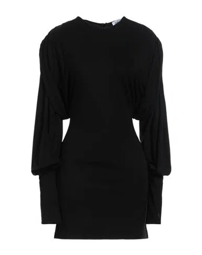 Attico The  Woman Mini Dress Black Size 6 Rayon, Polyamide, Elastane
