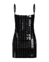 Attico The  Ladies Black Rue Black Mini Dress In Black