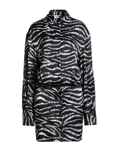 Attico The  Woman Mini Dress Black Size 6 Viscose, Silk, Elastane