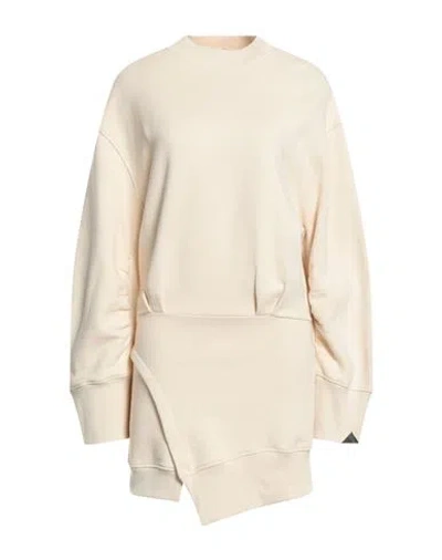 Attico The  Woman Mini Dress Cream Size 6 Cotton, Elastane In Cream