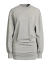 Attico Light American Fleece Mini Dress In Gray