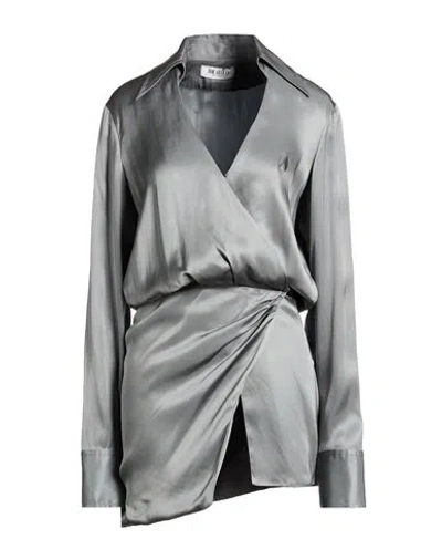 Attico The  Woman Mini Dress Grey Size 4 Viscose In Multi