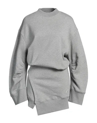 Attico The  Woman Mini Dress Grey Size 6 Cotton, Elastane