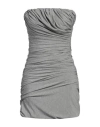Attico The  Woman Mini Dress Grey Size 6 Viscose, Elastane