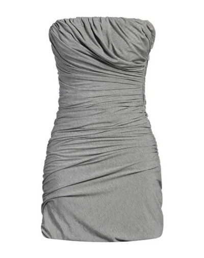Attico The  Woman Mini Dress Grey Size 6 Viscose, Elastane