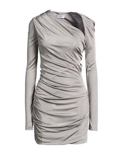 Attico The  Woman Mini Dress Grey Size 6 Viscose In Gray
