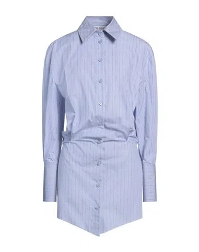 ATTICO THE ATTICO WOMAN MINI DRESS LIGHT BLUE SIZE 8 COTTON
