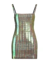 Attico Rue Sequin-embellishment Mini Dress In Green