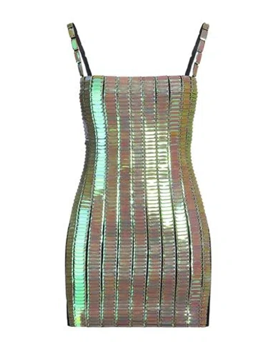 Attico The  Woman Mini Dress Light Green Size 4 Rayon, Polyamide, Elastane, Pvc - Polyvinyl Chloride,