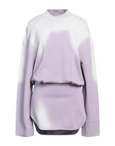 Attico The  Woman Mini Dress Lilac Size 4 Cotton, Elastane In Purple