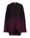 Attico The  Woman Mini Dress Plum Size 6 Wool, Cashmere