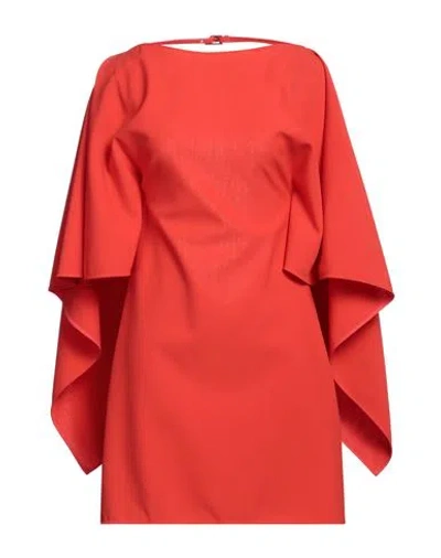 Attico The  Woman Mini Dress Red Size 6 Polyester, Viscose, Elastane