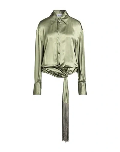 Attico The  Woman Mini Dress Sage Green Size 4 Silk, Viscose