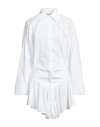 Attico Candice Button-front Mini Dress In White