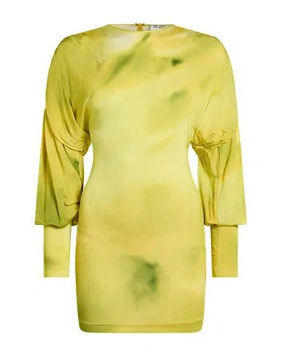 Attico The  Woman Mini Dress Yellow Size 2 Viscose, Elastane