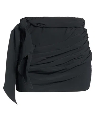Attico The  Woman Mini Skirt Black Size 4 Acetate, Viscose, Elastane