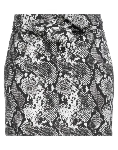 Attico The  Woman Mini Skirt Black Size 6 Cotton