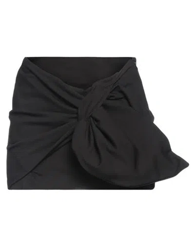 Attico The  Woman Mini Skirt Black Size 6 Rayon, Polyamide, Elastane
