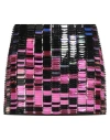 Attico Multicolor Sequins “rue” Miniskirt In Pink
