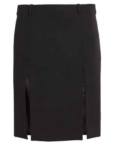 Attico The  Woman Mini Skirt Black Size 6 Virgin Wool