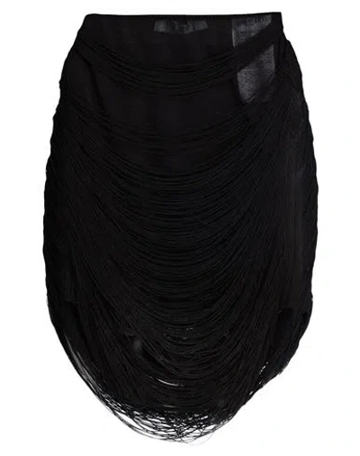 Attico The  Woman Mini Skirt Black Size 6 Viscose, Polyamide