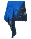 Attico Draped-detail Knitted Skirt In Blue