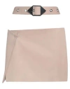 Attico The  Woman Mini Skirt Camel Size 6 Virgin Wool In Beige