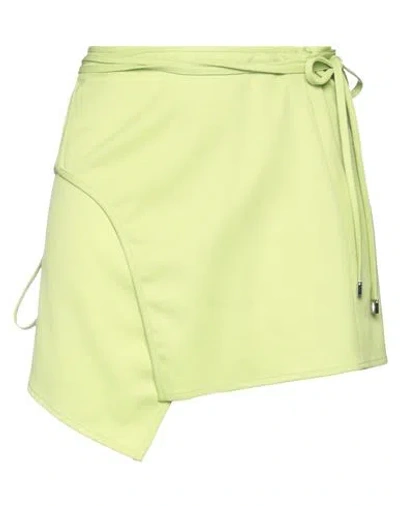 Attico The  Woman Mini Skirt Light Green Size 8 Polyester, Viscose, Elastane