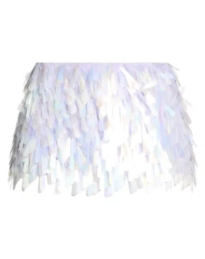 Attico The  Woman Mini Skirt Lilac Size 2 Rayon, Polyamide, Elastane In White