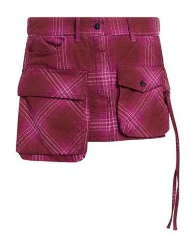 Attico The  Woman Mini Skirt Mauve Size 4 Cotton
