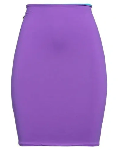 Attico The  Woman Mini Skirt Mauve Size M Polyamide, Elastane In Purple
