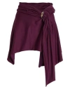 Attico The  Woman Mini Skirt Plum Size S Polyamide, Elastane In Purple