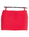 Attico The  Woman Mini Skirt Red Size 6 Polyester, Elastane In Red
