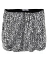 Attico The  Woman Mini Skirt Silver Size 6 Polyester In Silver